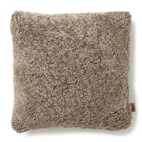 2 Schapenwollen kussenhoezen 45x45 cm Taupe, Huis en Inrichting, Woonaccessoires | Kussens, Nieuw, Vierkant, Ophalen of Verzenden