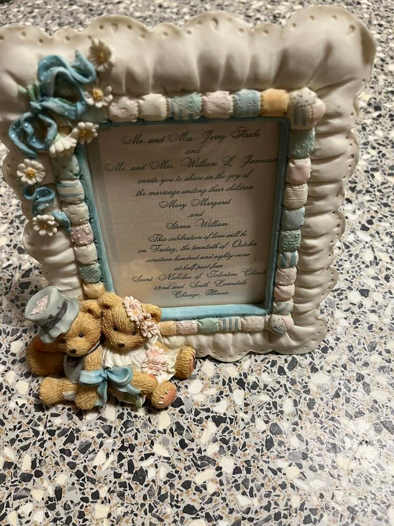 Cherished Teddies, fotolijst Robbie en Rachael, Ophalen of Verzenden, Zo goed als nieuw, Overige typen, Cherished Teddies