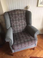 Grijze fauteuil, Engels landelijk, Gebruikt, Stof, 75 tot 100 cm