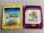 2 gesloten zakjes panini stickers Euro 2012 Wk Brasil 2014, Ophalen of Verzenden, Nieuw, Meerdere stickers