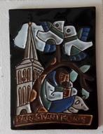 Henk Potters, keramisch wandtegeltje ,Parochie St -Anthonis, Antiek en Kunst, Antiek | Wandborden en Tegels, Ophalen of Verzenden