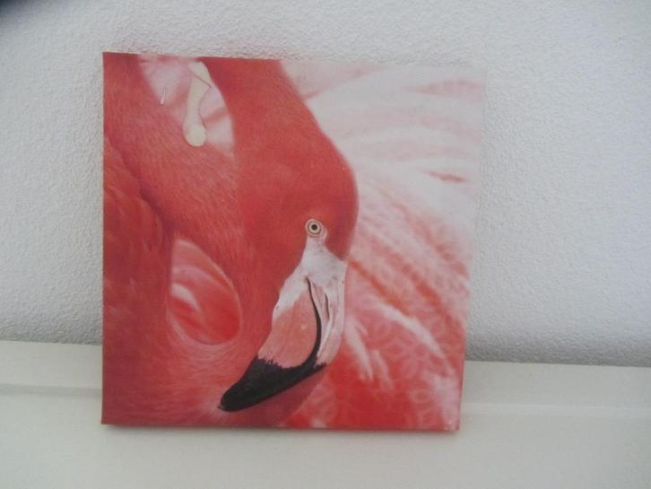 Schilderijtje met flamingo, Kinderen en Baby's, Kinderkamer | Inrichting en Decoratie, Zo goed als nieuw, Wanddecoratie, Ophalen of Verzenden
