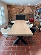 Mooie eiken massief (met frame) eettafel 300cm x 100cm, Huis en Inrichting, Tafels | Eettafels, Ophalen, Eikenhout, 200 cm of meer