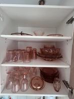 Vintage rose glas servies, zeer uitgebreid!, Ophalen of Verzenden