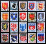 Frankrijk : Heraldiek - 20 wapenzegels jaren '50 en '60, Ophalen, Gestempeld