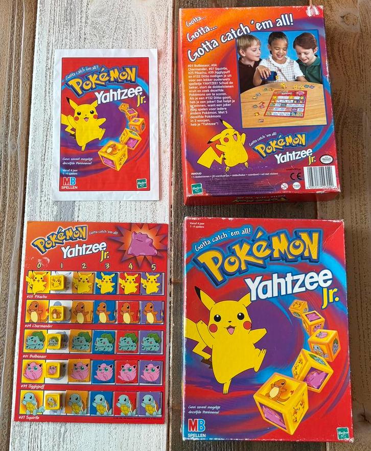 Complete ser Pokémon Yahtzee Jr., Hobby en Vrije tijd, Verzamelkaartspellen | Pokémon, Zo goed als nieuw, Ophalen