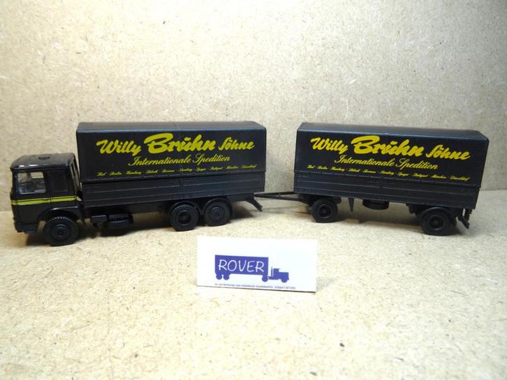 HERPA 1:87, MAN Huif-Combi " WILLY BRÜHN ", Zie Foto`s, Hobby en Vrije tijd, Modelauto's | 1:87, Zo goed als nieuw, Bus of Vrachtwagen