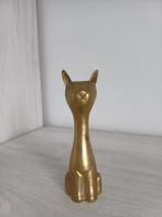 Messing Kat Beeldje - 13.5 cm, Ophalen of Verzenden, Gebruikt