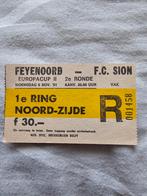 Oud kaartje feyenoord-fc sion 06-11-1991 europacup ll, Ophalen of Verzenden, Feyenoord, Poster, Plaatje of Sticker