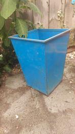 Vintage metalen prullenbak/plantenbak 62cm hoog, Ophalen, Gebruikt, Minder dan 60 cm, Metaal