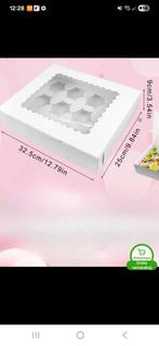 Cupcake Doos - Perfect voor 9 Cupcakes! 2x, Hobby en Vrije tijd, Taarten en Cupcakes maken, Ophalen of Verzenden