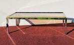 Salontafel Belgochrom * Hollywood Regency * Vintage 70s, Gebruikt, 100 tot 150 cm, Vintage Hollywood Regency, Glas