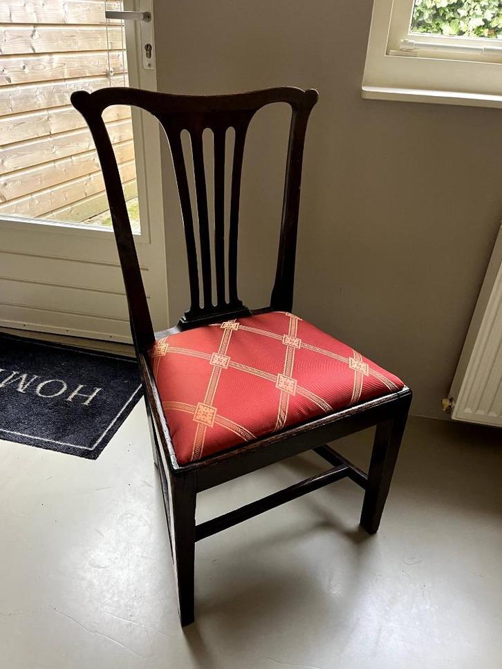 5 x Chippendale eetkamerstoel uit 1820, Antiek en Kunst, Antiek | Meubels | Stoelen en Banken, Ophalen