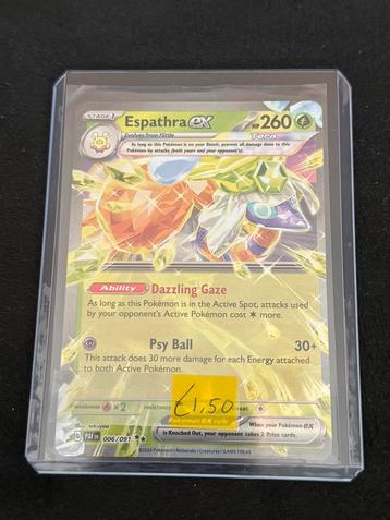 Espathra ex Pokemon kaart PAF 006 beschikbaar voor biedingen