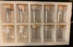 Nieuwe set 10x 280 ml voorraadpotjes met bamboedeksel, Ophalen, Nieuw, Glas, Pot, Bus of Blik
