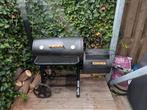 Mustang offset smoker 3 mm dik plaatstaal., Tuin en Terras, Houtskoolbarbecues, Ophalen, Zo goed als nieuw
