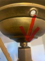 Vintage Hanglamp met Katrol Systeem, Ophalen, Gebruikt, Glas, 75 cm of meer