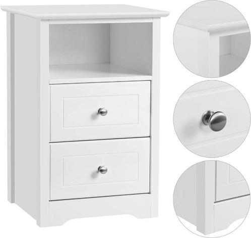 Yaheetech Nachtkastje met 2 lades en 1 opbergvak (Nieuw), Huis en Inrichting, Slaapkamer | Nachtkastjes, Nieuw, 55 tot 70 cm, Minder dan 45 cm