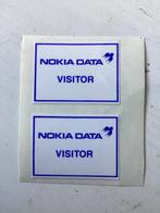2 stickertjes Nokio Data visitor, Verzenden, Zo goed als nieuw, Merk