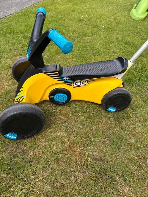 Loopfiets Berg go met duwstang, Kinderen en Baby's, Speelgoed | Buiten | Skelters, Zo goed als nieuw, Berg, Ophalen