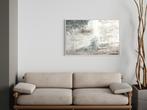 Abstract wit/beige/grijs schilderij 115x75 incl. Baklijst, Ophalen