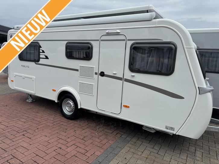 Eriba Feeling 442 Leano / luifel, Caravans en Kamperen, Caravans, Bedrijf, tot en met 3, 1000 - 1250 kg, Standaardzit, Eriba, Lengtebed