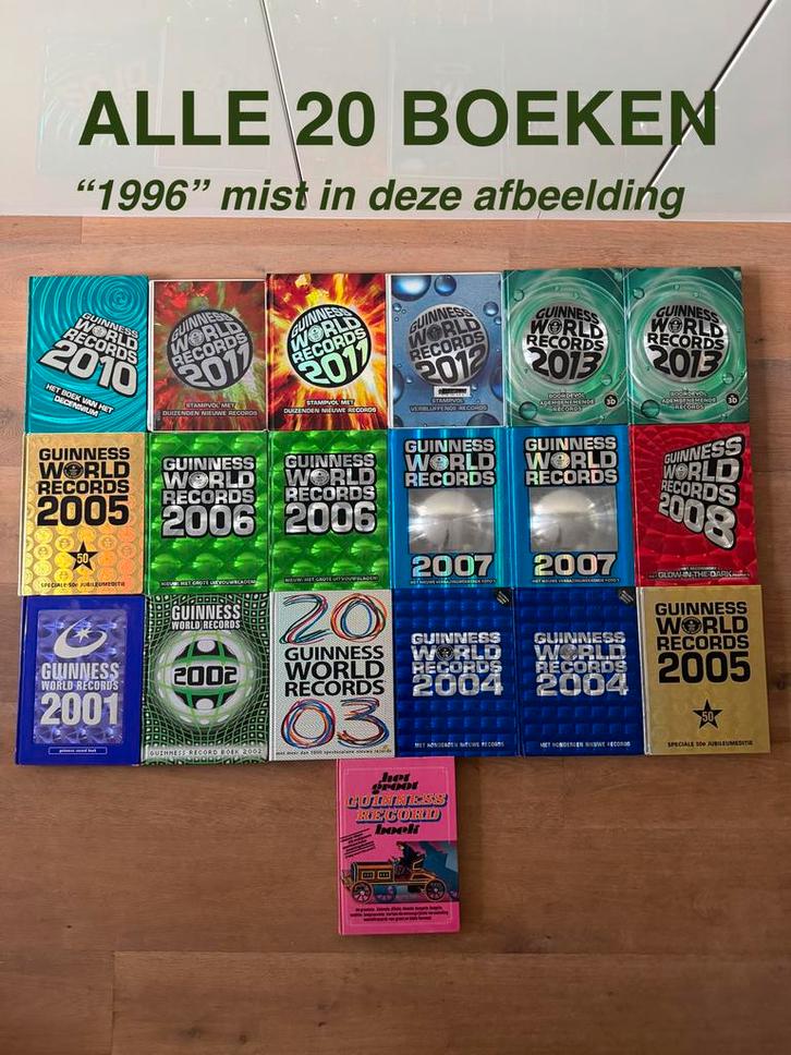 20 GUINNESS BOOK OF WORLD RECORDS BOEKEN, Boeken, Hobby en Vrije tijd, Gelezen, Overige onderwerpen, Geschikt voor kinderen, Ophalen of Verzenden