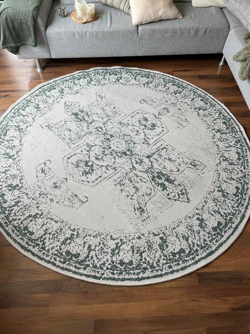 Vloerkleed omkeerbaar rond, Huis en Inrichting, Stoffering | Tapijten en Kleden, Gebruikt, 150 tot 200 cm, 150 tot 200 cm, Rond