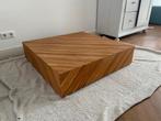Design zebrano salontafel 90x90cm en 20cm hoog, Ophalen, Vierkant