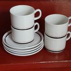 4 kop-en-schotels Bagatelle, Huis en Inrichting, Keuken | Servies, Gebruikt, Ophalen of Verzenden, Overige stijlen, Kop(pen) en/of Schotel(s)