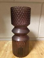 Tafellampje glas, paars., Huis en Inrichting, Lampen | Tafellampen, Ophalen of Verzenden, Zo goed als nieuw, Glas, Minder dan 50 cm