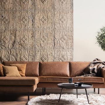BePure Home Rodeo hoekbank rechts cognac eco leer beschikbaar voor biedingen