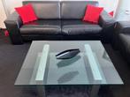 Ronald Schmitt glazen salontafel, Huis en Inrichting, Tafels | Salontafels, Ophalen, Gebruikt, 100 tot 150 cm, 50 tot 100 cm
