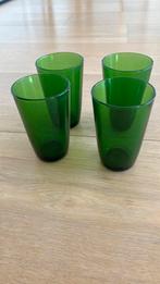 4 Vereco vintage groene waterglazen jaren 70, Ophalen, Zo goed als nieuw, Overige typen