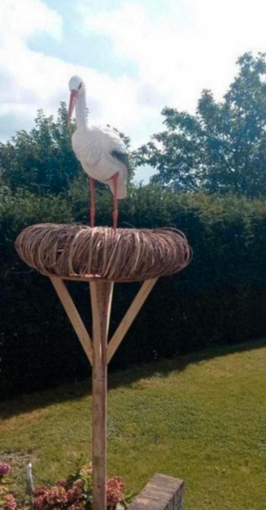 Te huur, ooievaar, nest, met naambord, Kinderen en Baby's, Kraamcadeaus en Geboorteborden, Nieuw, Ophalen