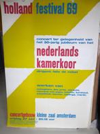 Originele Poster Nederlands Kamerkoor van Willem Sandberg, Verzenden, A1 t/m A3, Reclame, Rechthoekig Staand