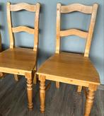 Houten eetkamer / keuken stoelen 2x, Ophalen, Gebruikt, Twee, Bruin