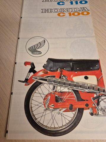 Jaren 60 Nederlands brommer Honda C100 C110 folder izgst  beschikbaar voor biedingen
