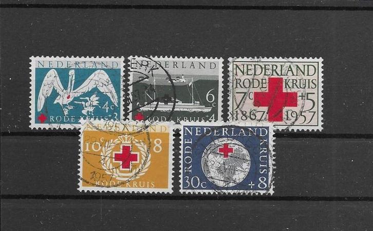 Nederland 1957, NVPH 695 t/m 699, Gestempeld., Postzegels en Munten, Postzegels | Nederland, Gestempeld, Na 1940, Verzenden