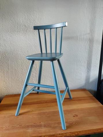 Ikea Agam hoge kinderstoel grijsblauw  beschikbaar voor biedingen