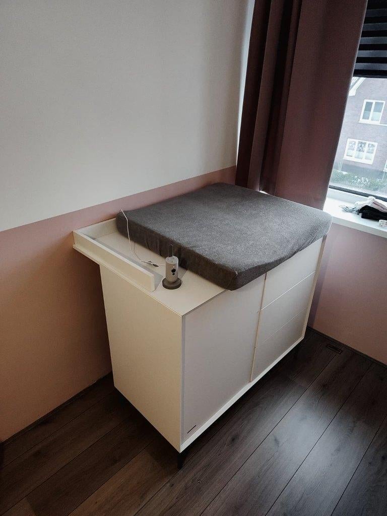 Babypark Commode Kidsmill Lasse + bladvergroter (wit), Ophalen, Gebruikt, 50 tot 70 cm, 100 cm of meer