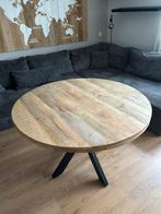 Ronde mango houten 120cm, Ophalen, 100 tot 150 cm, Rond, Zo goed als nieuw