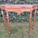 Antieke wandtafel tafel warmgoud hout, Antiek en Kunst, Ophalen