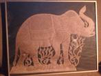 bijzonder kunstwerk van olifanten huid uit Thailand, Antiek en Kunst, Ophalen of Verzenden