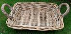 Wilgentenen mand dienblad met 2 handvatten, Ophalen of Verzenden