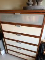 Pax - IKEA - commode - bruin - melkglas - 6 lades, Ophalen, Overige materialen, Gebruikt, 100 tot 150 cm