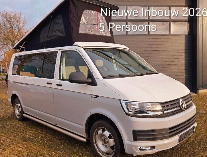 🔥⚡VW T6 Camper | NIEUWE Inbouw | 5-Pers | Lang|Direct Klaar, Caravans en Kamperen, Campers, Particulier, tot en met 4, Buscamper of Camperbus