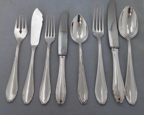 6 persoons  800 zilver bestek Koch & Bergfeld Chippendale, Antiek en Kunst, Antiek | Goud en Zilver, Zilver, Ophalen of Verzenden