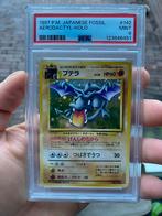 Aerodactyl Holo No. 142 Pokémon Fossil Japans PSA 9 Mint, Ophalen of Verzenden, Zo goed als nieuw, Losse kaart, Foil