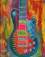 gitaar schilderij, Antiek en Kunst, Ophalen of Verzenden